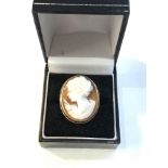 Large vintage 9ct gold cameo ring cameo measures approx 25mm by 20mm weight 6.5g