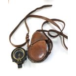 ww1 leather cased Verners pattern dated 1917 military compass