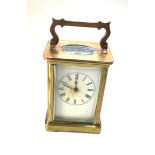 Vintage brass carriage clock balance will spin but stops non working order in original as found