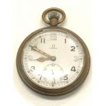 Omega G S T P military issued pocketwatch WW2, sold as spares and repairs