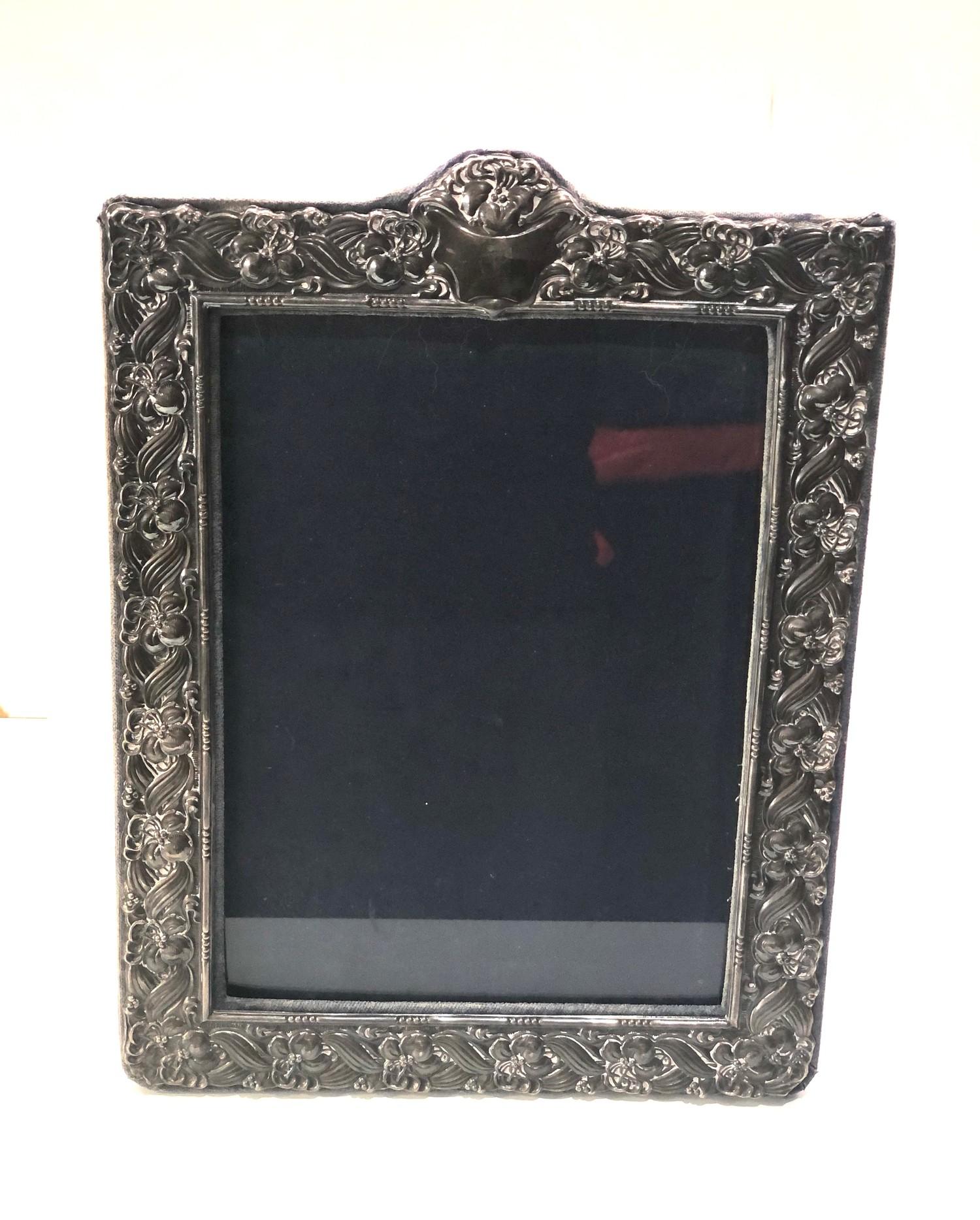 Large Vintage silver picture frame measures approx 36cm by 27cm wide london silver hallmarks - Image 2 of 4