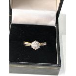 18ct white and yellow gold diamond cluster ring 0.25ct weight 3g