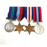 WW2 Palestine mounted medal group, GSM named T/61241 driver D Blair R A S C