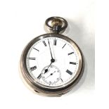 Antique silver open faced pocket watch by A.Connard & Sons Southport case measures approx 49mm dia