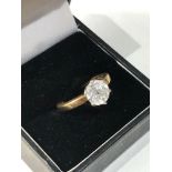 18ct gold solitaire diamond ring 1.42ct
