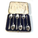 Set of 6 silver golfing tea spoons weight 82g chester silver hallmarks walker and hall