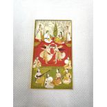 Fine miniature Indian painting, approximate measurements: 12cm by 6.5cm