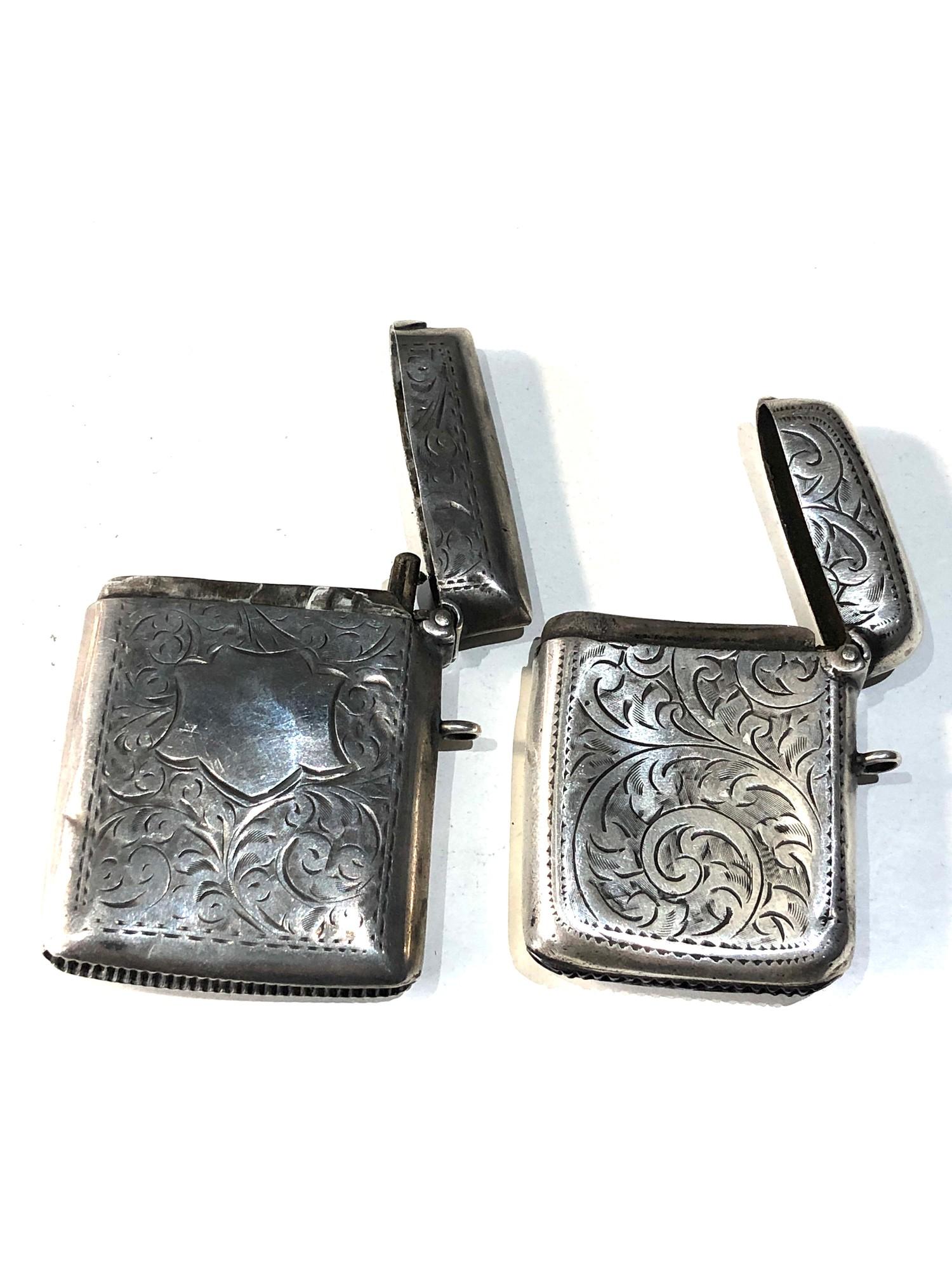 2 antique silver vesta / match strikers - Image 3 of 3