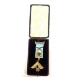 Boxed hallmarked silver and enamel lodge jewel, Halas Abbey W Bro O G Williams, 2011,2013,2014