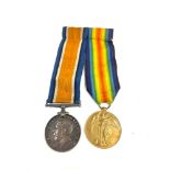 WW1 medal pair with original ribbons, named 22987 pte J P Capper N Staff R