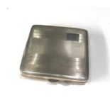 Antique silver engine turned cigarette case Birmingham silver hallmarks weight 97g