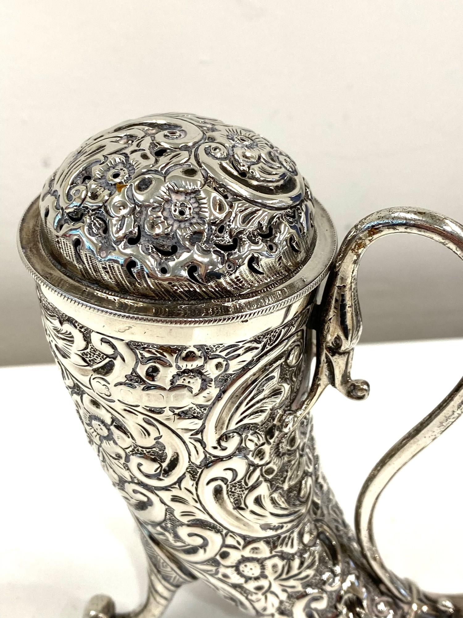 Hallmarked silver horn shape decorative sifter, approximate weight: 156g - Image 5 of 6