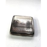 Engine turned silver cigarette case weight 100g
