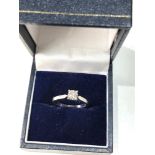 9ct white gold diamond ring 0.15ct size j