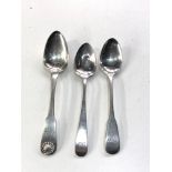 3 antique Scottish silver tea spoons weight 43g