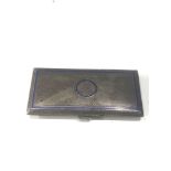 Antique continental silver and enamel ladies cigarette case measures approx 8.5cm by 4.3cm weight