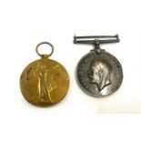 WW1 medal pair named 342669 pte A Simpson A.S.C