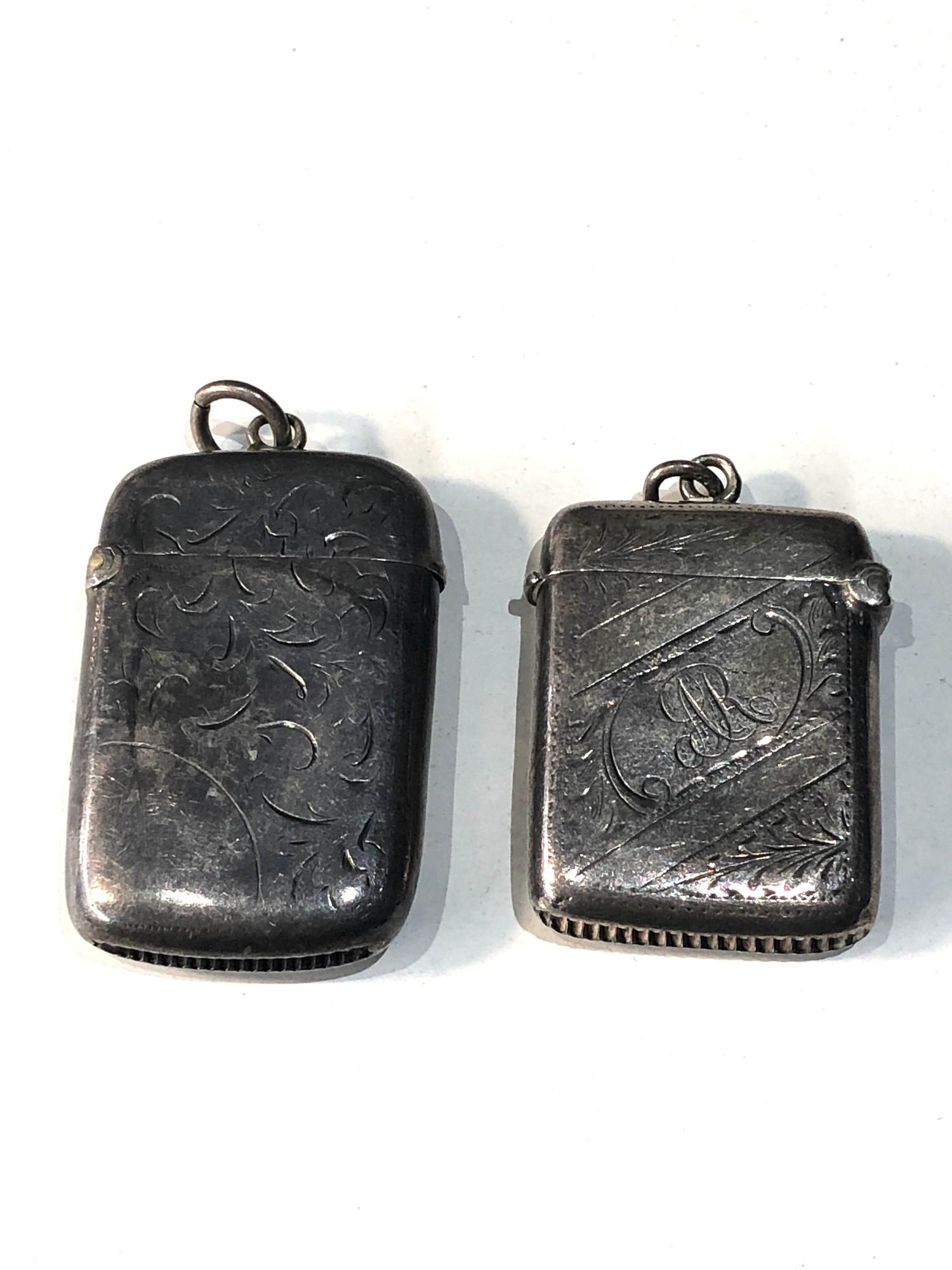 2 antique silver vesta/ match strikers - Image 3 of 3