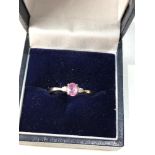 9ct gold diamond and gem set ring size l