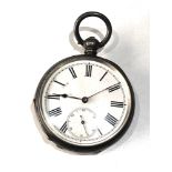 Antique silver open faced pocket watch case measures approx 51mm dia watch is in good age related