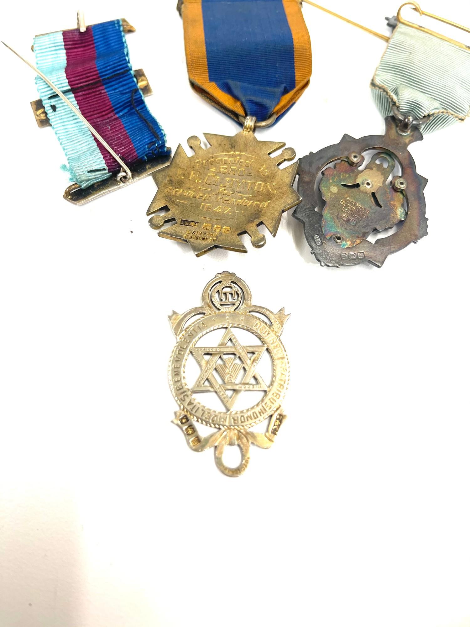 3 Hallmarked silver RAOB Royal Masonic Institute for Boys jewels, including Stewart - Image 2 of 2