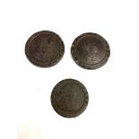 1797 George III two penny and one penny cartwheel coins