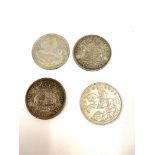 4 George V / VI crown coins, ( 2 x 1935, 2 x 1937)
