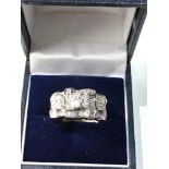 18ct gold diamond ring approx 2ct of diamonds size 0-p weight 7.7g