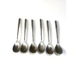 Set of 6 antique dutch silver coffee spoons dutch sword hallmarks each measures approx 10.5cm long