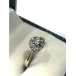 18ct gold diamond cluster ring weight 2.7