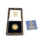 2001 Brittania gold proof £10 box and certificate