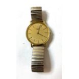 Vintage Gents Longines mechanical wristwatch, elasticated strap, winds and ticks, however no