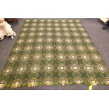 Large antique throw measures approx 213" by 213"