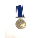 ER II Police exemption service medal with award letter to constable Thomas Stevenson