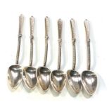 Set of 6 antique dutch silver coffee spoons acid tested as silver