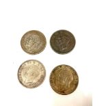 4 x George V, VI crown coins (2 x 1935, 2 x 1937)