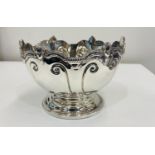 Hallmarked silver rose bowl, some pin dents / dents, age related wear, approximate weight 331g