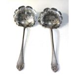 Pair of large french silver servers 1st degree silver minerva head 1 maker mark P.B Philippe Bertier
