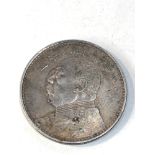 Antique China Chinese Silver Dollar Fat Man (Yuan Shih-Kai) measures approx 41mm dia weight 26.9g