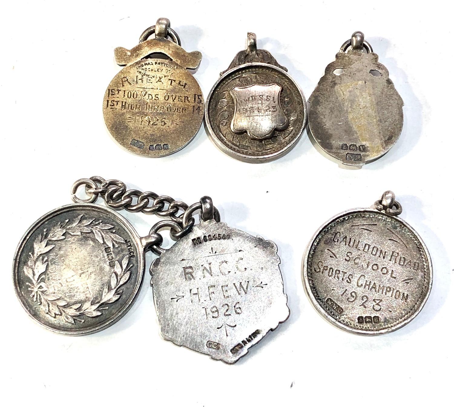 Selection silver of pocket watch chain fobs - Image 2 of 3