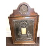 Framed WW1 death plaque to Pte Ralph James Bolton Royal Worcester reg set in memorial oak frame