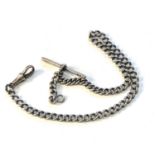 Antique silver Albert pocket watch chain weight 24g