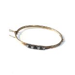 9ct gold gemstone bangle weight 9.8g