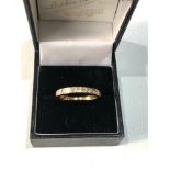 22ct gold diamond half eternity ring weight 4g