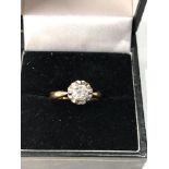 Vintage Gold old cut diamond ring diamond measures approx 5mm by 4mm ring weight 2.3g