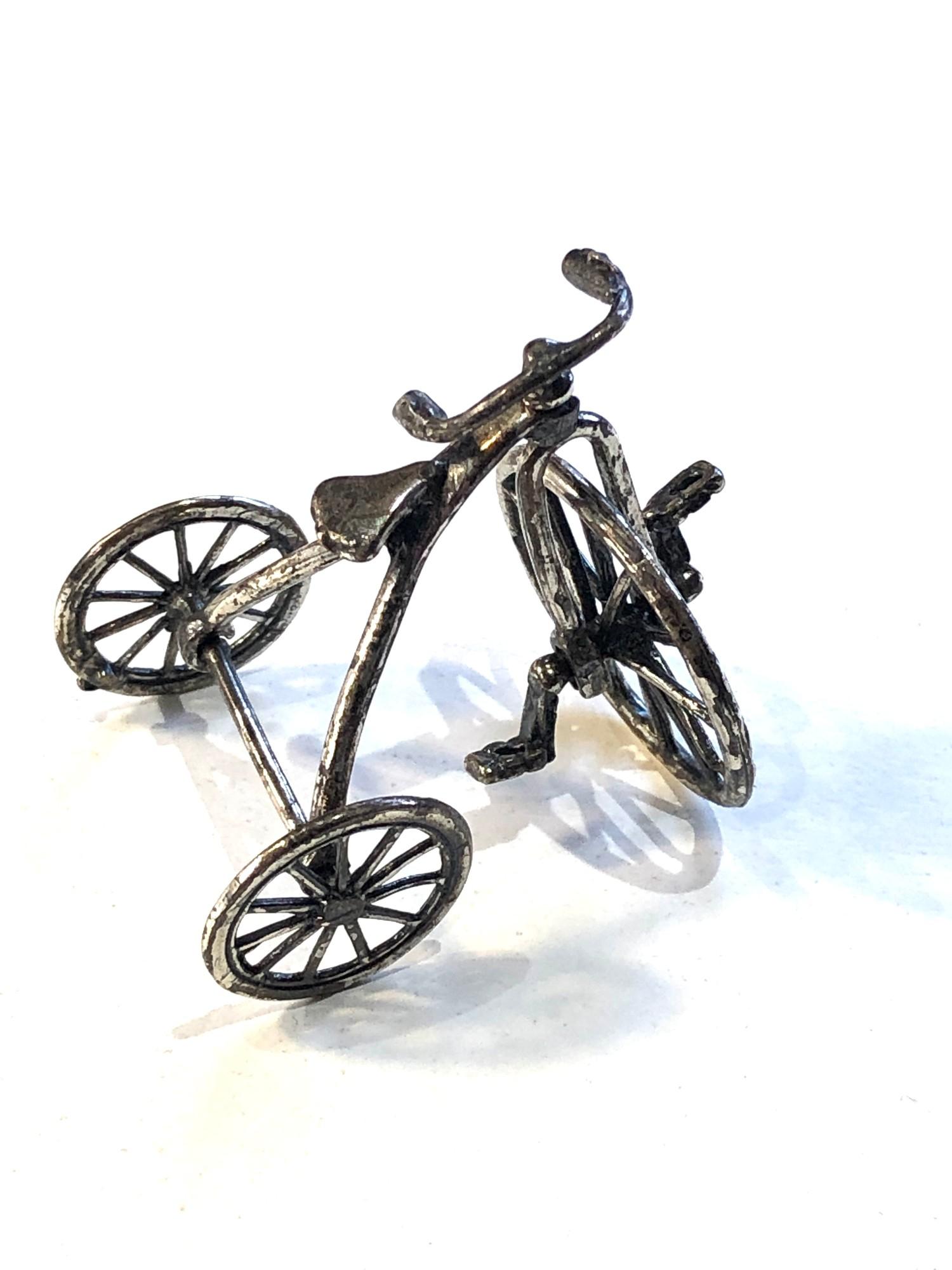 Vintage dutch silver miniature tricycle dutch silver hallmark - Image 2 of 3
