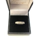 Vintage 9ct white gold full eternity diamond band ring weight 3.1g