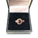 Antique gold seed pearl halo gemstone ring missing 1 seed-pearl weight 2g