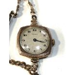 Antique ladies 9ct gold Rolex wristwatch the watch winds and ticks but no warranty given case