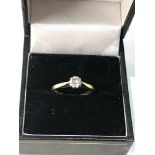 18ct gold diamond solitaire ring weight 2g